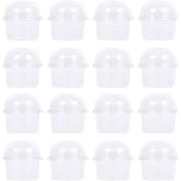 Angoily Disposable Snack Bowls, 50 Pieces 250ml Dessert Cups, Disposable Cups With Lids, Transparent Cups For Desserts And Sa