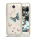 Produktbild Liquid Kristall Funkeln Hülle für Huawei Y6 2017/Y5 2017,Aearl Glitzer Glänzende Soft TPU Silikon Bunt Gemalt Bumper Handyhülle Transparente Schutzhülle mit Displayschutzfolie für Huawei Y5 2017/Y6 2017 - Gold schmetterling