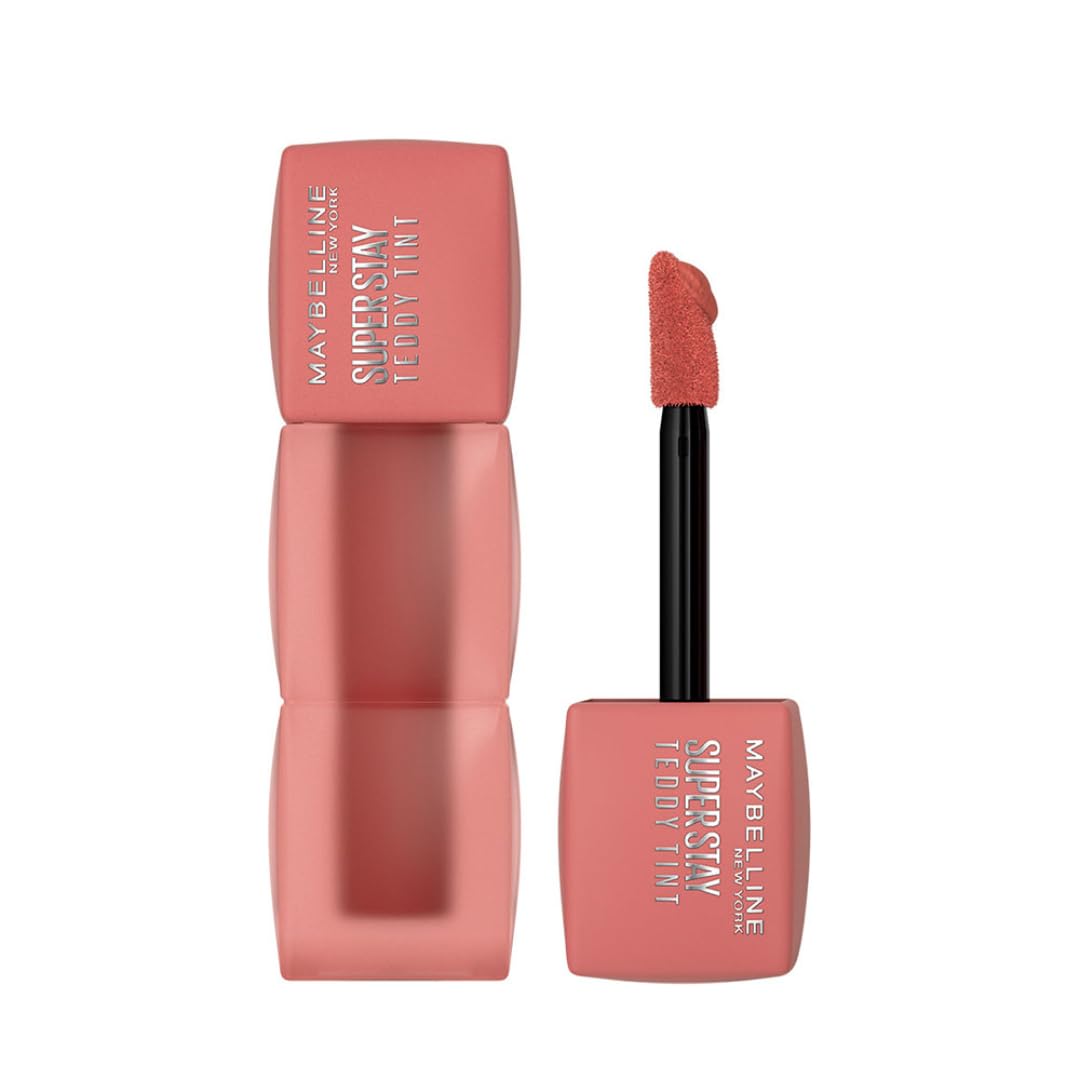 Maybelline New York Super Stay Teddy Tint - Lip and Cheek Color, Skinny Dip, 5ml | Teddy Soft Matte up to 12Hr | Multi Use | 