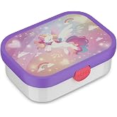 Mepal - Campus lunch box, Bento lunch box, for children, Bento with compartment and fork, meal preparation box, clip