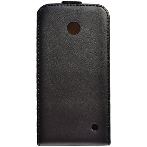 Slabo Flip Case Cover für Nokia Lumia 630 / 635 – TOP QUALITÄT – schwarz | black - 5