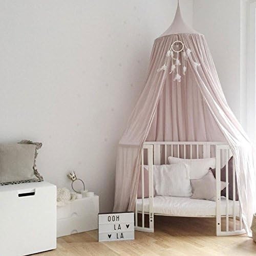 Favoridol Baby Dome Bed Canopy Cotton Mosquito Netting Children Kids Princess Play Tents (Pink)