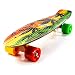 Produktbild Vibe® Mini-Skateboard aus Kunststoff im Retro-Stil Skater 56 x 15 cm, gesamtes Skateboard inklusive 7 ABEC-Rollen - große Farbauswahl, Kanos Ganja