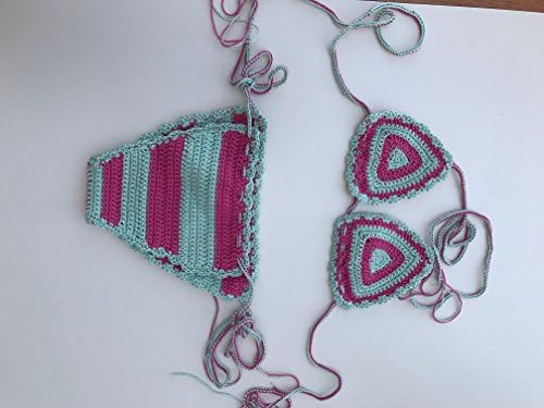 bikini costume for girls light green and fuchsia