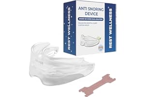 LOCK N STOCK Anti Snore Mouth Guard with 10 Free Large Nasal Strips - Anti Snoring Devices Snore Stopper Obstructive Sleep Apnea Mouth Guard/Nose Strips - Stop Snoring Snoring Aids for Men Snoring Aids for Women