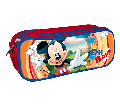 Astro Mickey - Estuche con 2 cremalleras  23 cm