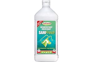 SANITERPEN - Désinfectant Parfumant SaniFresh - Spécial Animaux de Compagnie Multi-surfaces - Produit Tout Type de Sols - Parfum Mentholé - Fabrication Française - Flacon 1 L