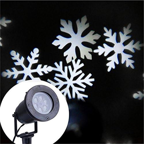 KRISMILEN Christmas Projector Lamp Warm White Snowflakes Star Waterproof Decoration Party Holiday Lighting , A