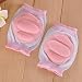 Zicac One Pair Cute Infant Toddler Baby Adjustable Elastic Strechy Soft Knee Elbow Leg Pad Crawling Safety Protector (Pink)