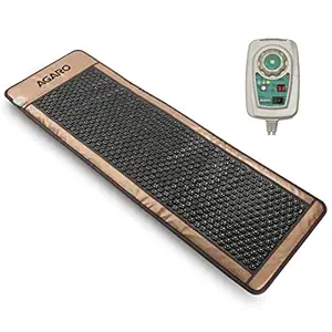 AGARO 683 Stone Hexa Diamond Tourmaline FAR Infrared Ray Therapy Heating Mat, Helps in Muscular and Circulatory Treatment Naturally, Size 60x180 cm, Temperature Controller Max 70C, Overheat Protection