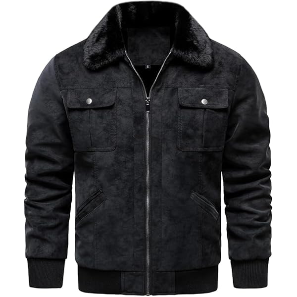 Buy Men's Winter Sheepskin Jacket Warm Wool Lined Mountain Faux