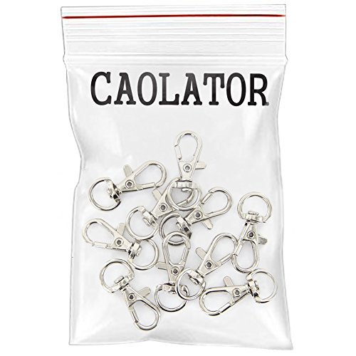 CAOLATOR Schwenk Karabinerhaken Haken Schlüsselanhänger Zinklegierung Schlüsselkette 10 Stück - 6