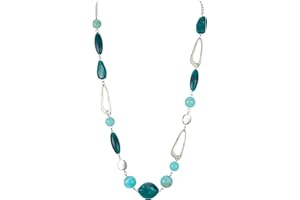 FULU AUTUMN Collana da Donna in Argento con Perline Lunghe Collana di Metallo Bohémien Conchiglia Donna Regali Compleanno