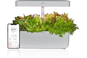Vahaa Smart Garden - Mobile App Controlled Indoor Hydroponics growing system Herb and Vegetable Cultivation Kit Grow Your Own Produce Kitchen Garden with Starter Kit (Pearl White)
