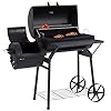 Ultranatura Smoker Grill Denver Mit 2 Brennkammern Barbecue Grillwagen Zum Grillen Mit Direkter Indirekter Hitze Bbq Station Ca119 X 66 X 135 Cm
