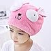 Produktbild Haar trocknen Hat, Samt Haar Wrap Handtuch Süße Kaninchen Mädchen Kopf Handtuch Super Saugfähig Schnell Trocken Ultra – weich für Kinder, rose, Free Size