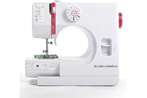 Mini Sewing Machine by Astrowinter, Small Portable Sewing Machine, Adult Mending Machine with Reverse Sewing and 12 Built-In Stitches, Suitable for Household and Travel AW-055-A14