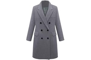 KaloryWee Womens Coats Sale Clearance Winter 2019 Classic Ladies Trench Long Black Smart Coat with Buttons Overcoat Parka Jackets Outwear