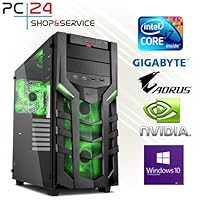 PC24 Gaming PC | Intel i7-7700K @4x4,50GHz | nVidia GF GTX 1070 mit 8GB RAM | 16GB DDR4 PC2133 RAM | Gigabyte GA-Z270X-Gaming K5 Mainboard | 600Watt 80+ ATX Netzteil | Windows 10 Pro | i7 Gamer PC