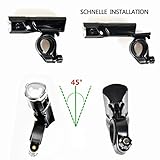 Wasserdichte LED Fahrradbeleuchtung,Superhell CREE XPE 3W LED Fahrradlampe Set inkl.Frontlicht und Rücklicht, 3 Licht-Modi,300Lumen,Fahrradscheinwerfer für Radfahren,Camping und Weitere - 3