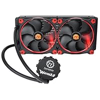 THERMALTAKE Water 3.0 Riing Red 280 Wasserku 2x14cmPWM Intel 2011v3/2011/1366/1150/1151/1155/1156 AMD FM2+/FM2/FM1/AM3+/AM3/AM2+/AM2