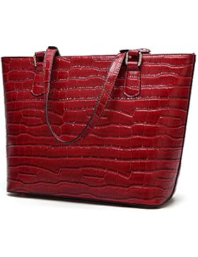 Mufly Damen Handtasche Elegant Reissverschluss Schultertasche Premium PU Shopper tasche groß