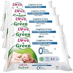Love & Green - Lingette Sensitive 56 Pièces - Lot de 5