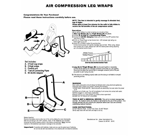 ZW Massager Bein Gesundheitswesen Luft Kompression Beine Massage Airbag Pneumatische , Blue