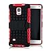 Produktbild Saxonia Outdoor Schutzhülle kompatibel mit Samsung Galaxy Note 4 (SM-N910) Hybrid Case Handyhülle Schwarz-Rot