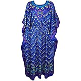 Indiatrendzs Womens Nightwear Nighty Printed Kimono Kaftan Maxi Dress (Chest 56)