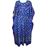 Indiatrendzs Womens Nightwear Nighty Printed Kimono Kaftan Maxi Dress (Chest 56)