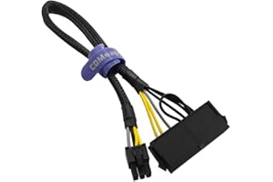 COMeap 24 Pin to 6 Pin ATX PSU Power Adapter Cable for Dell Motherboard with 6 Pin Port 13.3-inch(34cm)