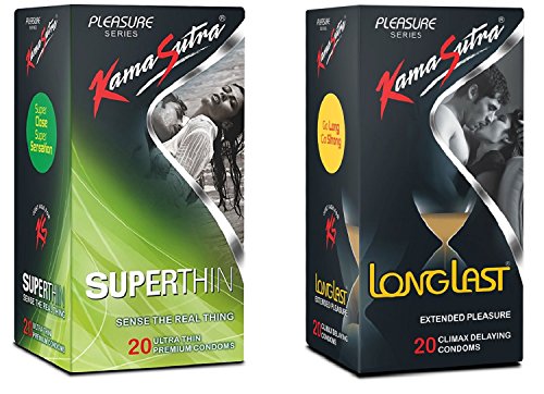Kama Sutra Superthin 20S + Long Last 20S Condoms RS.259 (28.00% Off) - Amazon