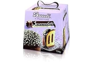 Bauli Panettone 3 Cioccolati mit Milchschokolade Creme 750g Italienisches Backprodukt Kuchen mit Schokolade bedeckt ohne Rosinen und ohne kandierte Früchte Weihnachtstradition