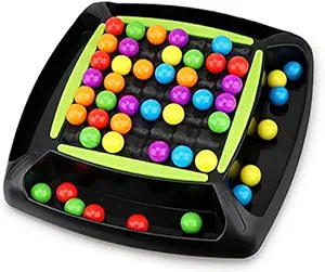 WISHKEY Plastic Colorful Rainbow Ball Matching Elimination Game Parent Child Interaction Puzzle Magic Beads Chess Family Game Toy Play Set for Kids & Adults (48 Pcs Balls, Multicolor)