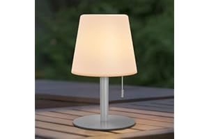 IROO MALUX Lampe de Table sans fil 8 couleurs Blanc chaud Dimmable Lampe Table exterieur Rechargeable IP54 étanche Décoration idéale pour votre maison et votre jardin Table à manger (Argent)