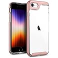 CASEOLOGY by Spigen Skyfall Back Cover Case Compatible with iPhone SE 2022 (for iPhone SE 3) | for iPhone SE 2020 | for iPhone 7 | for iPhone 8 (Thermoplastic Polyurethane and PC | Rose Gold)