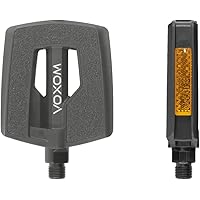 Voxom Pedale Trekking - Anti-Rutsch Fahrradpedale mit Reflektoren für E-Bike, Trekking Bike & City Bike - 9/16 Gewinde, Schwa