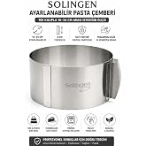 Solingen Ayarlanabilir Pasta &Ccedil;emberi ve Kek Kalıbı, Paslanmaz &Ccedil;elik, Kilit Sistemli, 16-34 cm &Ccedil;ap, 9 cm Y&uuml;kseklik, Fırına Uyg