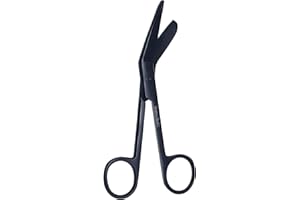 A2Z SCILAB Nursing Bandage Scissors 5.5" Multi Color Paw Print Veterinary Nurse Scissors, Stainless Steel First Aid Scissors Ideal for Nurses, Medical Students, Paramedics, Vets, Utility First Aid (Black)