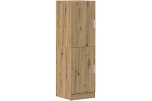 vidaXL Armadietto Cucina Rovere Artigianale 38x41,5x131,5 cm in Legno, Armadio, Armadio dispensa da Cucina, Armadio da credenza da Cucina