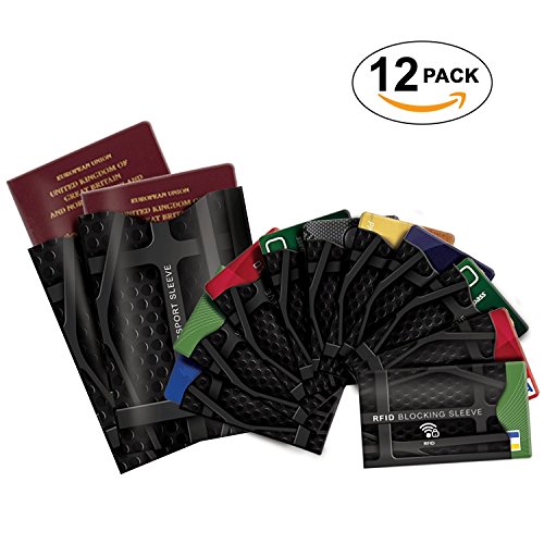 Fundas de bloqueo Matana  Protectores para prevenir RFID  Protectores para pasaporte  tarjetas de cr  dito y d  bito   10   2 unidades 