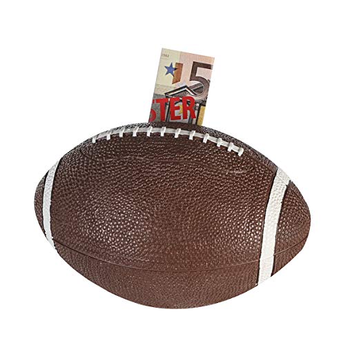 Preisvergleich Produktbild Casablanca Spardose Football Poly,braun / Weiss