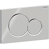 Geberit Sigma01 tetikleme plakası, krom kaplı plastikten y&uuml;ksek kaliteli basma plakası, 2 miktarlı yıkama i&ccedil;in, &ouml;nden &ccedil;alıştı