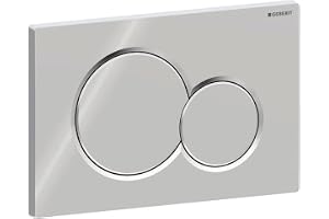 Geberit manöverplatta Sigma01 manövreringsplatta för dubbelspolning (Samba ny), Färg: Högglansförkromad, 115.770.21.5