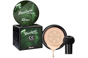 O'CHEAL Pilzkopf Coussin d'air BB Crème Fond de teint Crème pour le maquillage du visage Coussin correcteur pour le visage Comestics Coussin de maquillage compact Couleurs naturelles 02