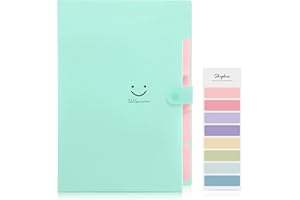 SKYDUE Document Organiser, A4 Expanding File Folder, Colored Plastic Folders,Sturdy and Protective File Storage to Organise Paperwork, Receipts, Invoices, Bills, Documents