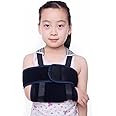 N A Arm Sling Support for Kids, Breathable Mesh Medical Sling Immobilizer Elbow Arm Support Shoulder Injury Sling with Adjustable Strap for Broken Elbow, Wrist, Arm,Black,Small