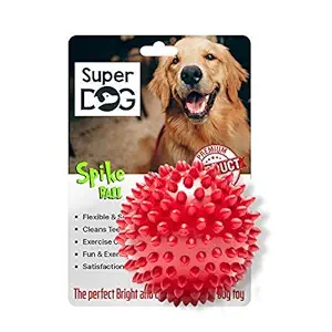 Super Dog Spiked Rubber Dog Ball (Color May Vary)?