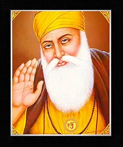 Shree Handicraft Shree Gurunanak Dev ji Painting Photo Frame Wall Mount Frame for Home Deco (8inch X 10 inch X 0.5 inch) Acrylic Sheet Use